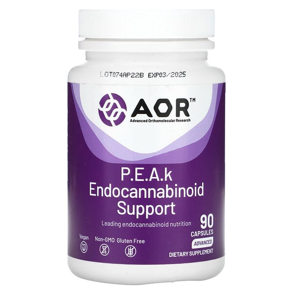 Advanced Orthomolecular Research AOR P E A K Endocannabinoid Support