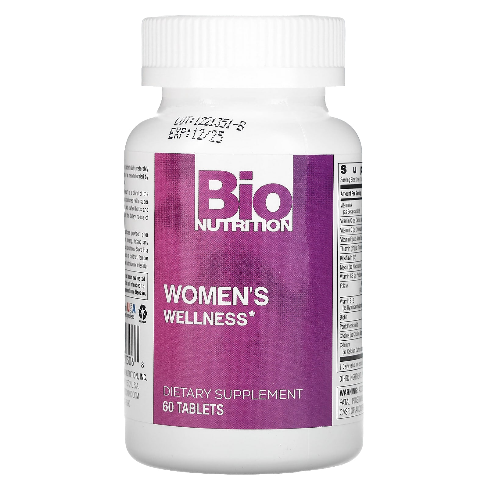 Bio Nutrition Women S Wellness 60 Tablets