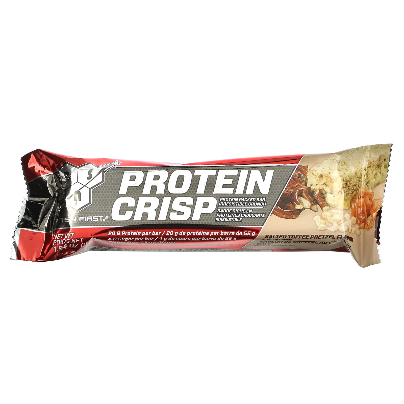 Bsn Protein Crisp Protein Packed Bar Salted Toffee Pretzel Bars