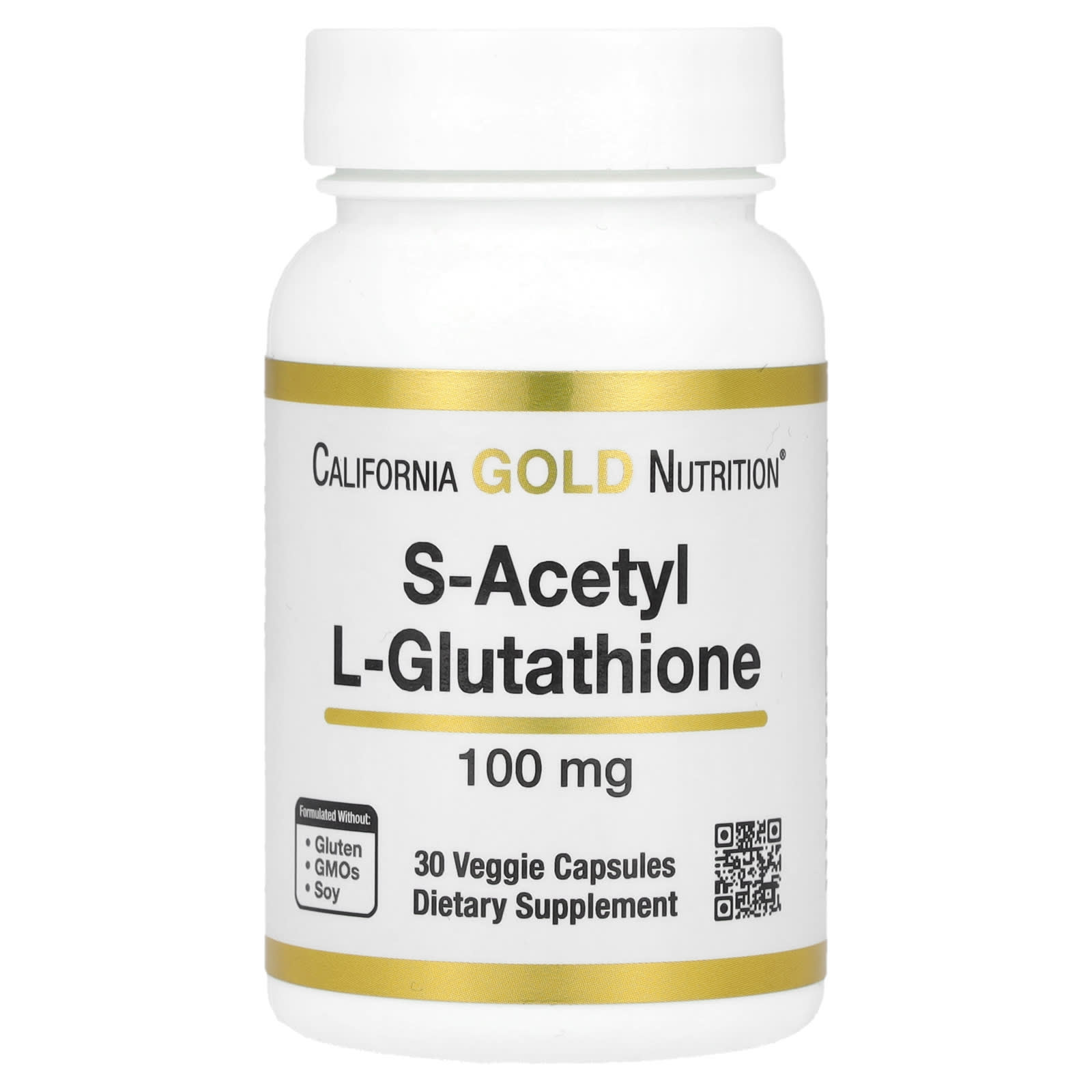 California Gold Nutrition S Acetyl L Glutathione Mg Veggie