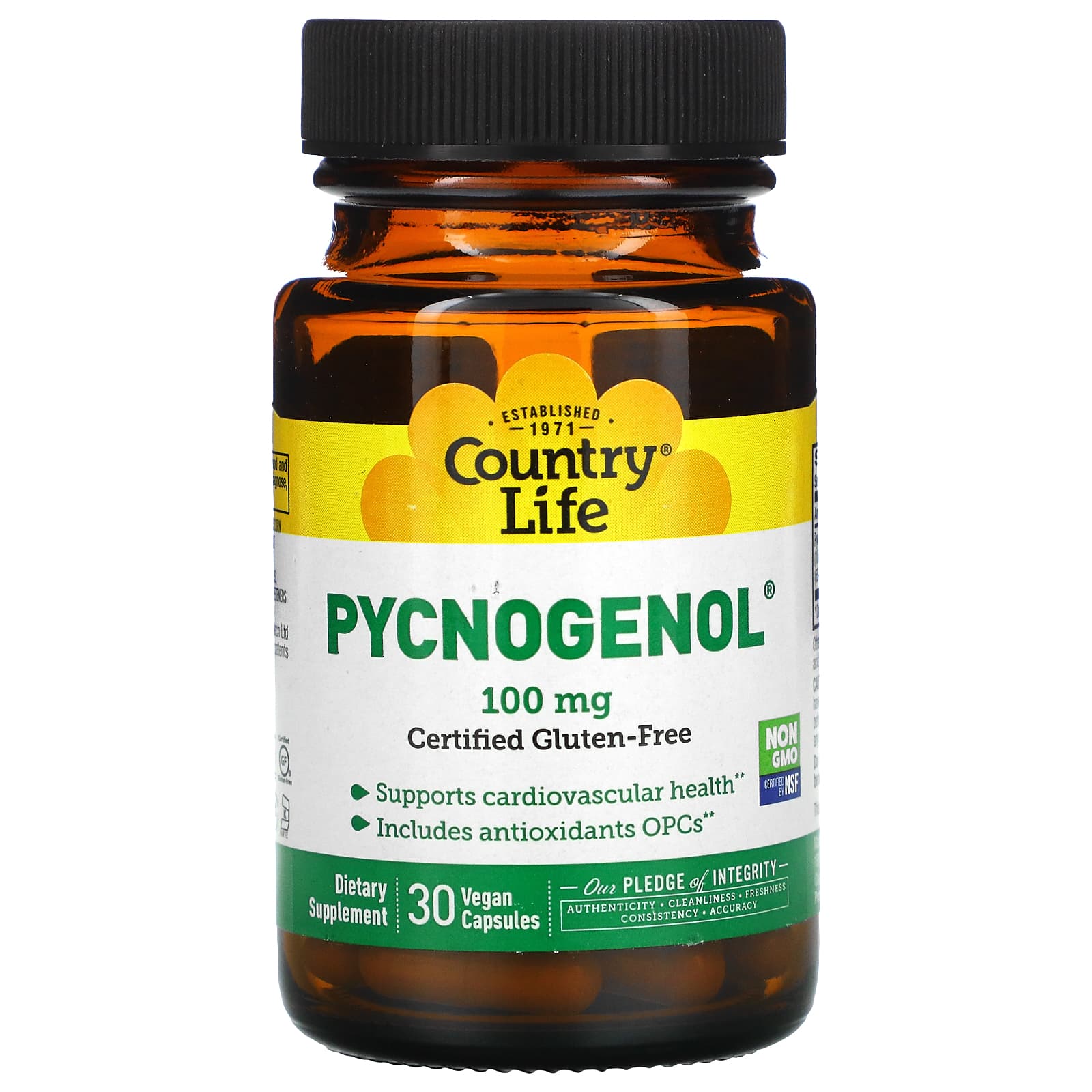 Country Life Pycnogenol 100 Mg 30 Vegan Capsules