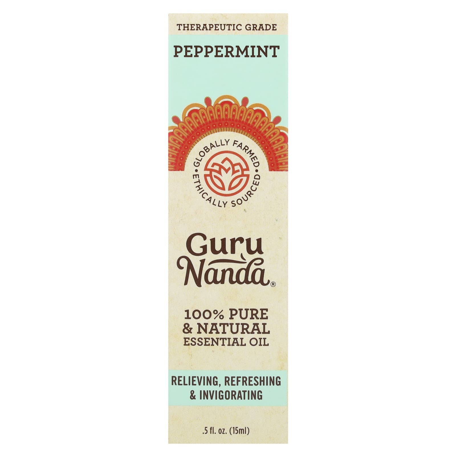 Gurunanda Pure Natural Essential Oil Peppermint Fl Oz Ml