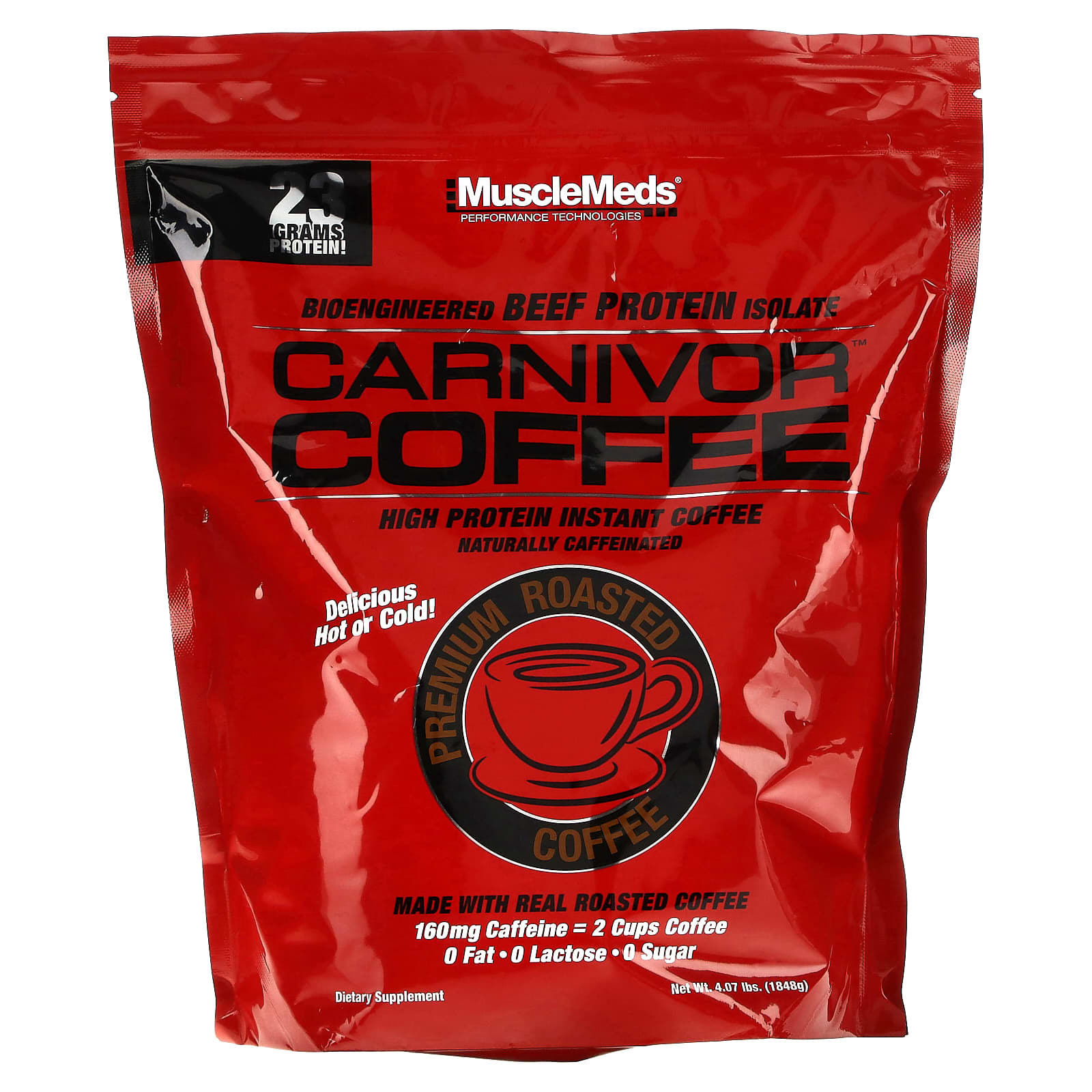 Musclemeds Carnivor Coffee Bioengineered Beef Protein Isolate