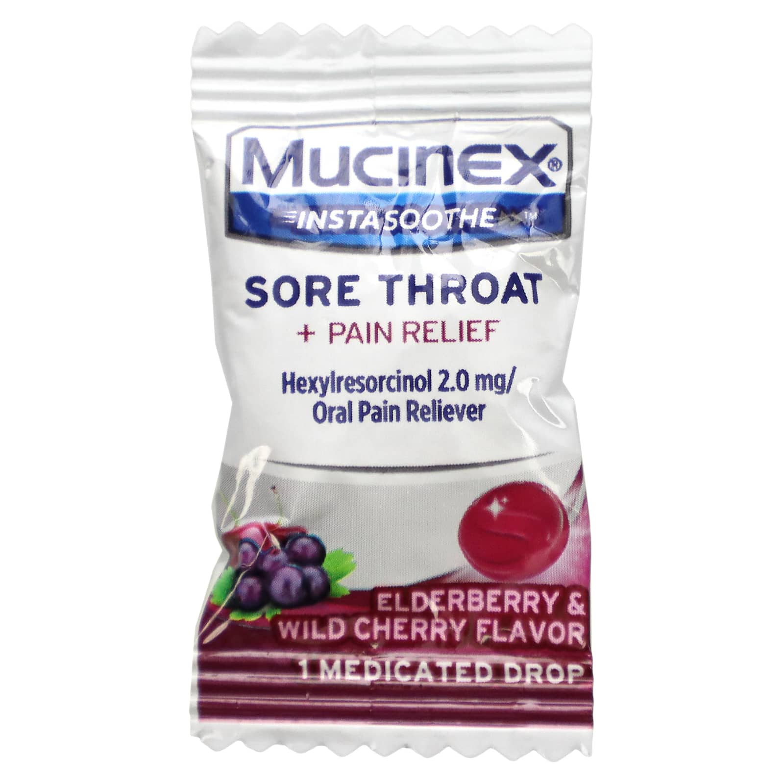 Mucinex Instasoothe Sore Throat Pain Relief Elderberry Wild