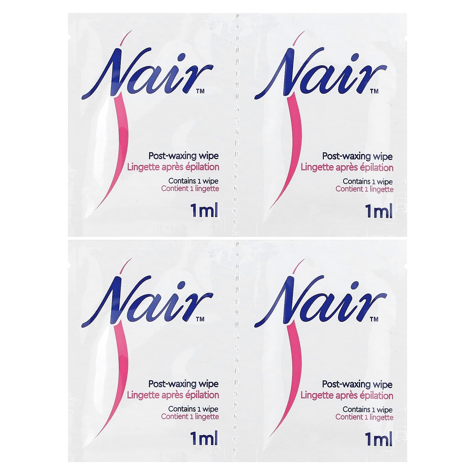 Nair Wax Ready Strips For Face Bikini 40 Wax Strips 4 Post Wipes