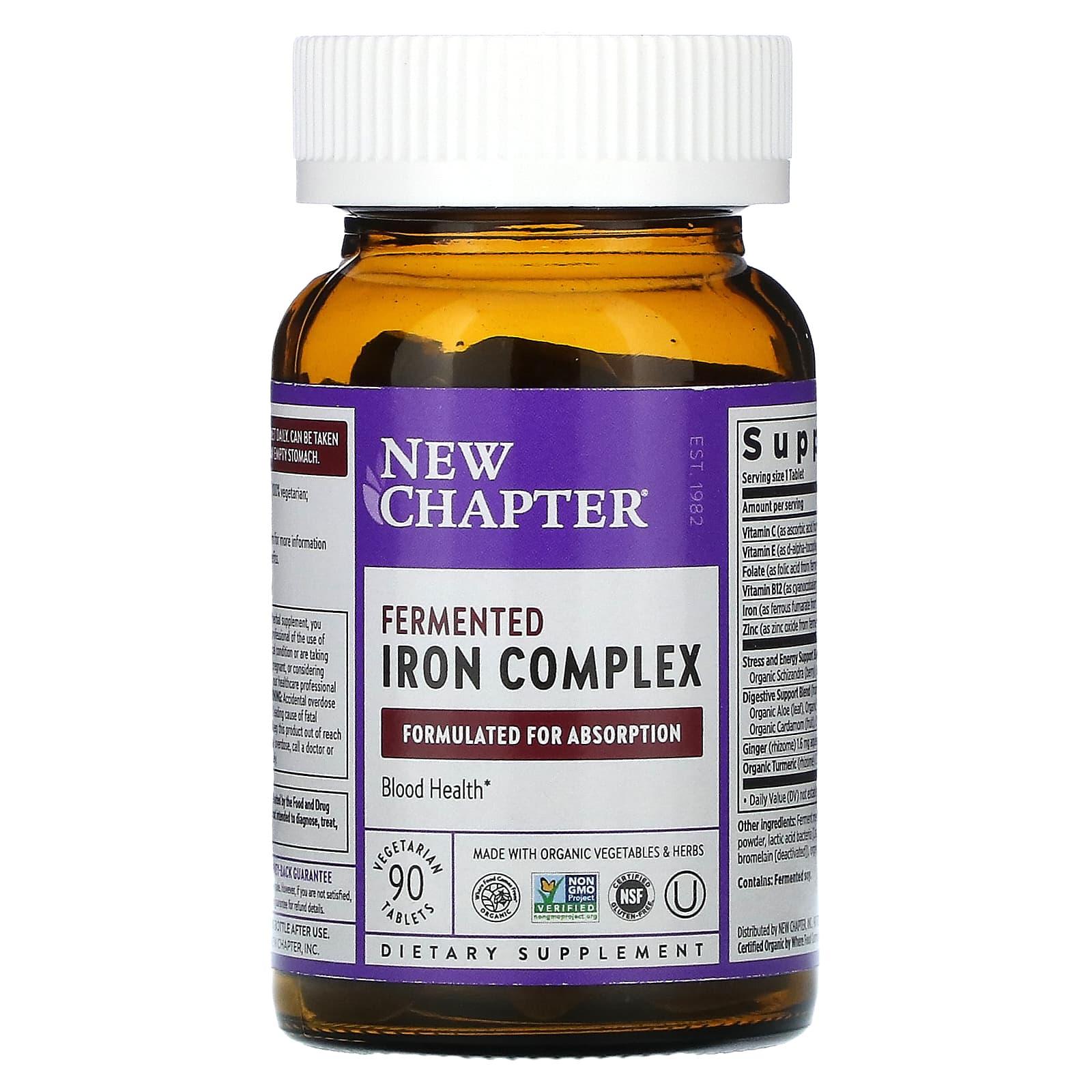 New Chapter Fermented Iron Complex Vegetarian Tablets