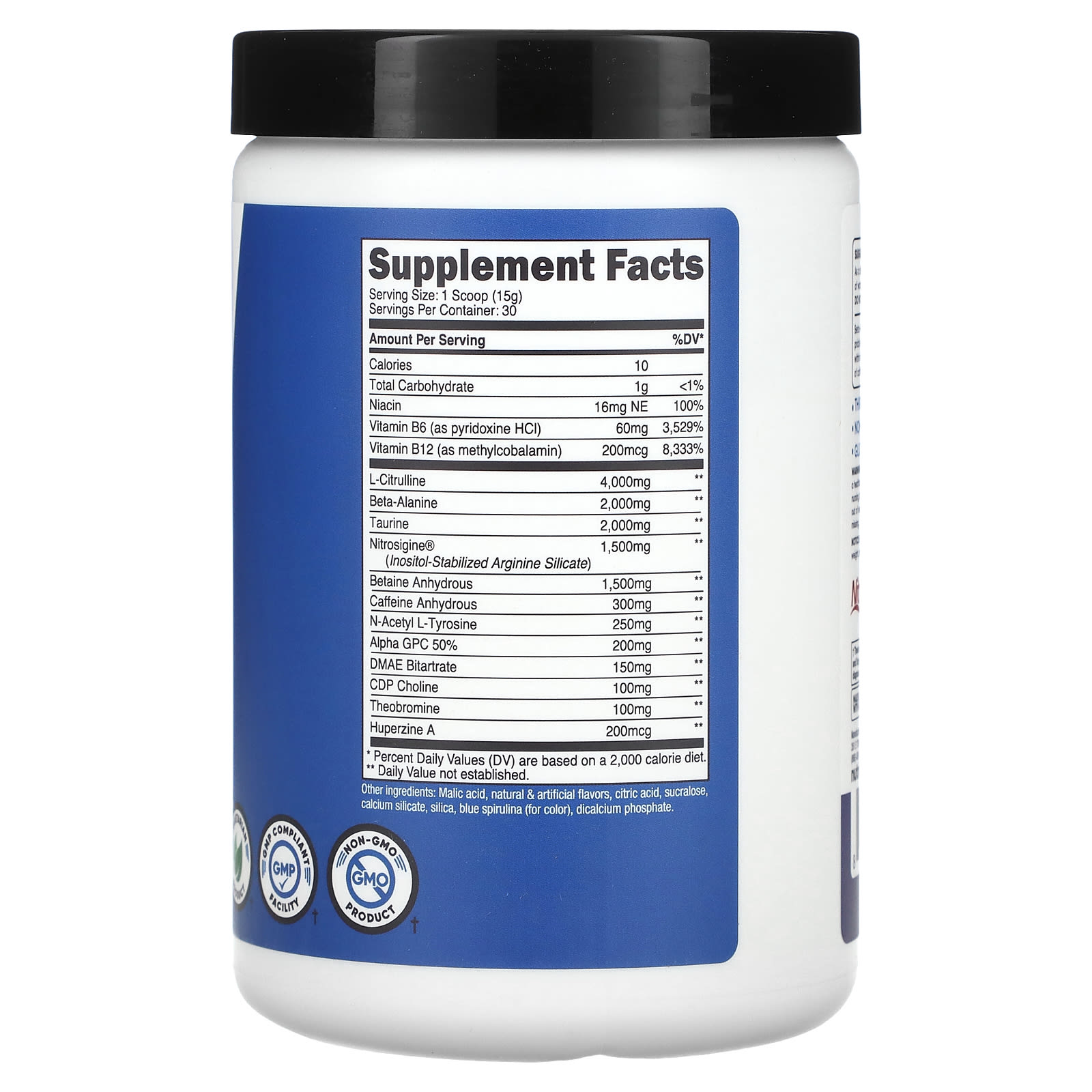 Nutricost Performance PRE X Xtreme Pre Workout Complex Blue