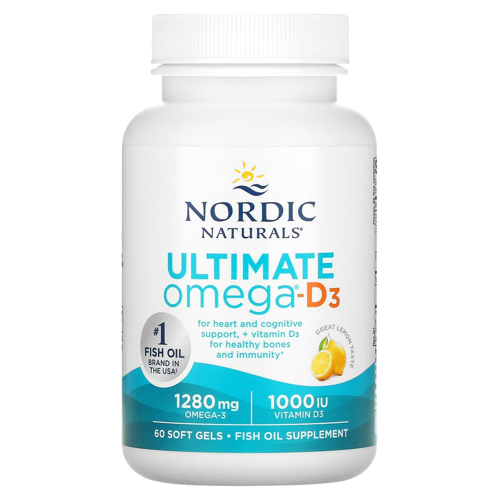 Nordic Naturals Ultimate Omega D Lemon Soft Gels