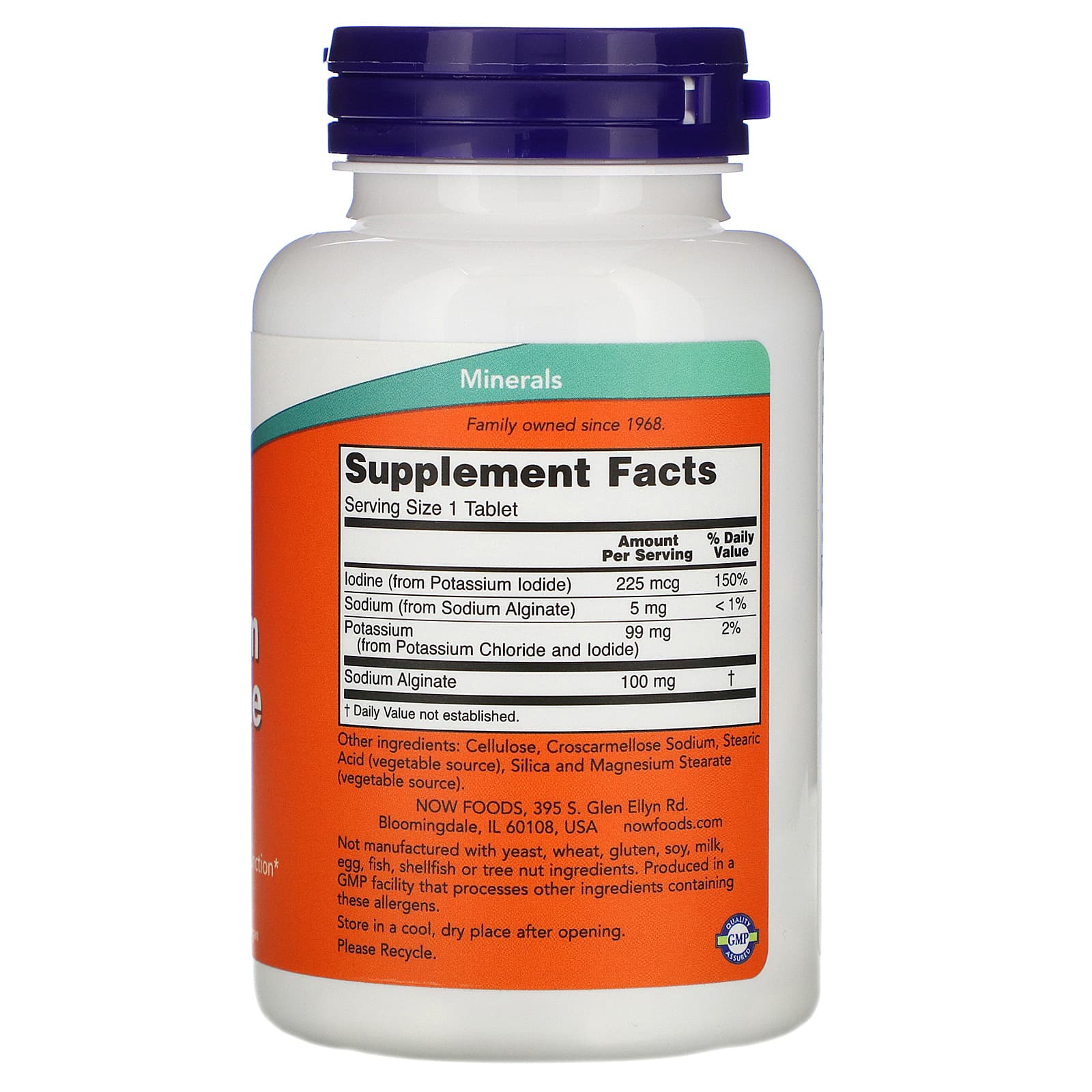 Now Foods Potassium Plus Iodine Tablets