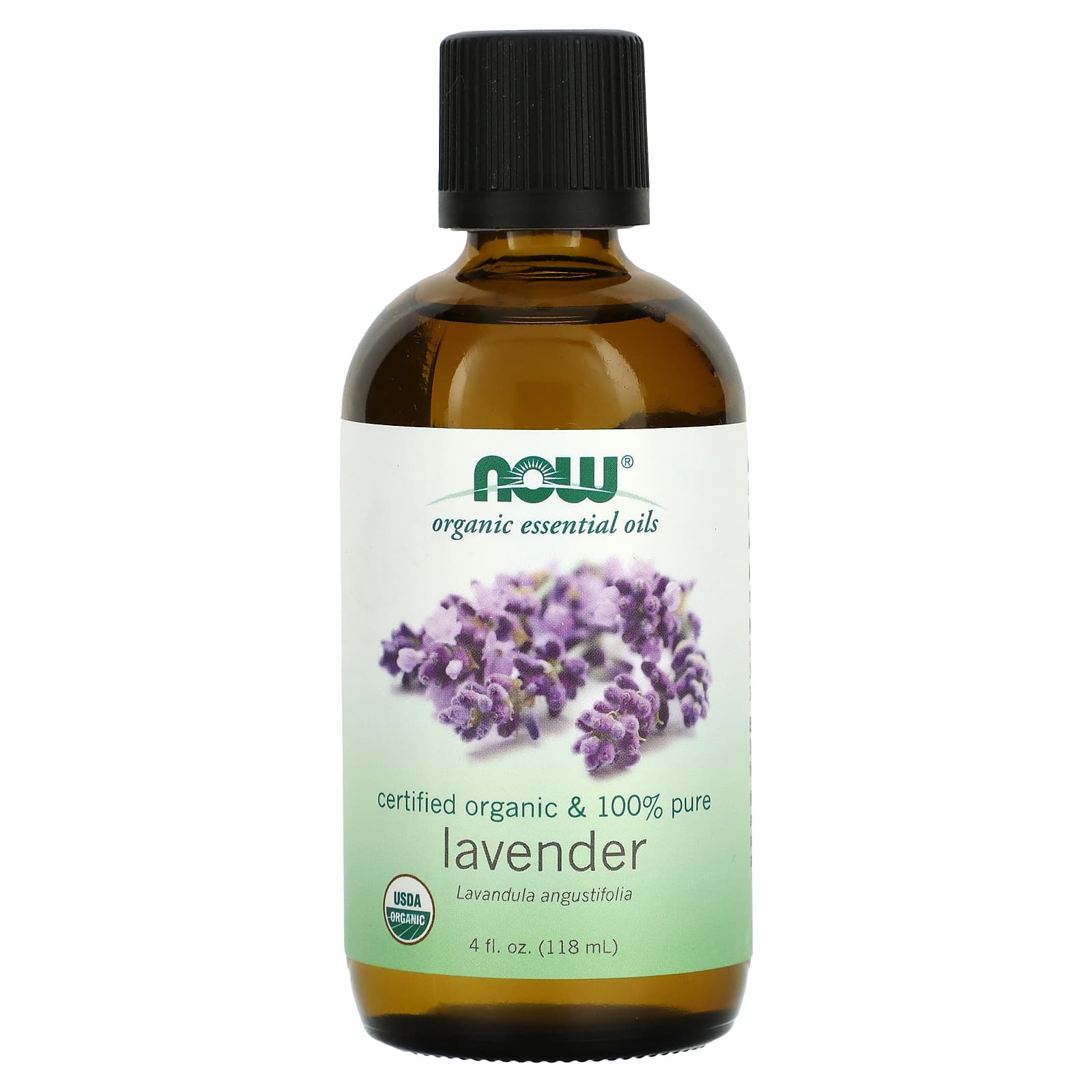 NOW Foods Organic Essential Oils Lavender 4 Fl Oz 118 Ml