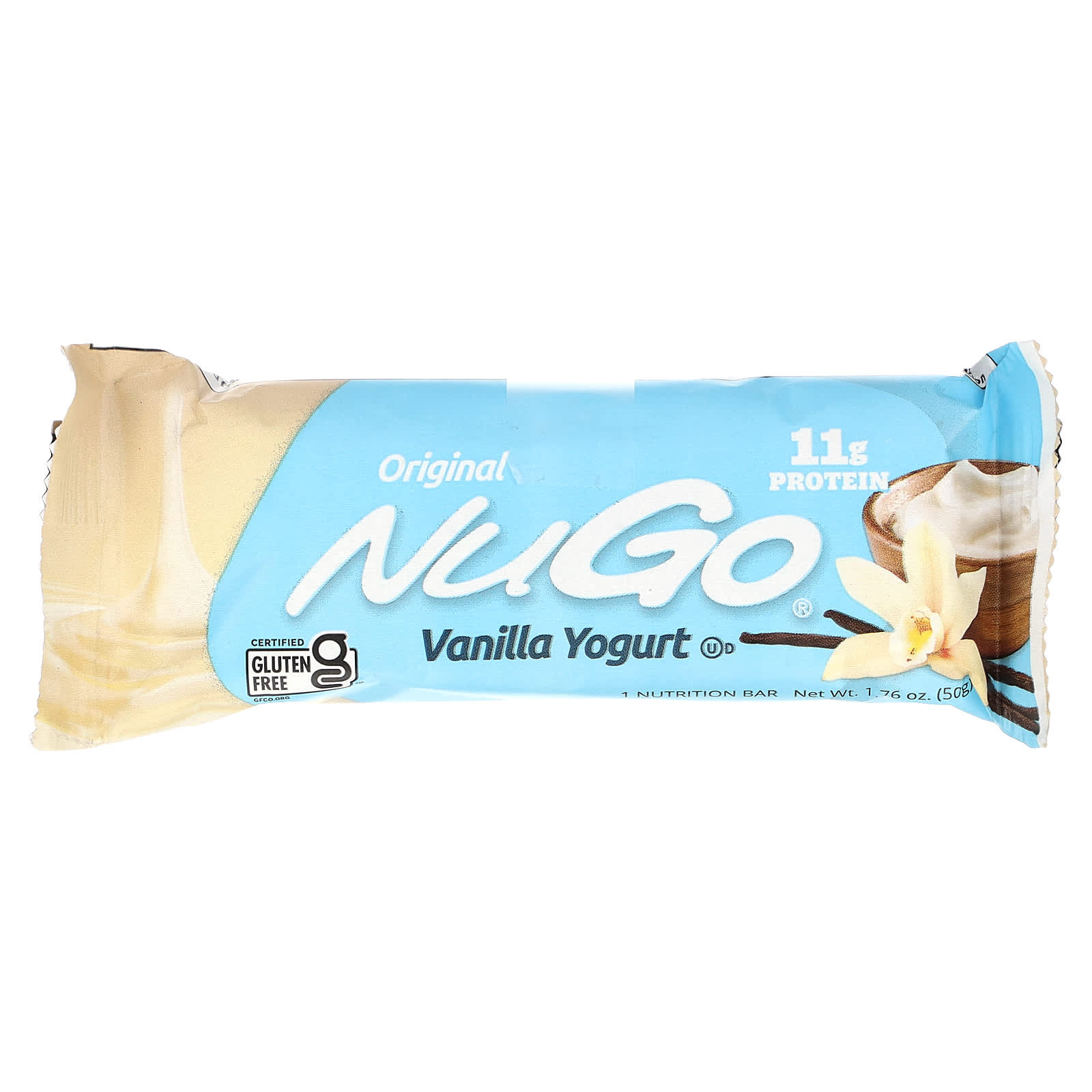 NuGo Nutrition Original Bar Vanilla Yogurt 15 Bars 1 76 Oz 50 G Each