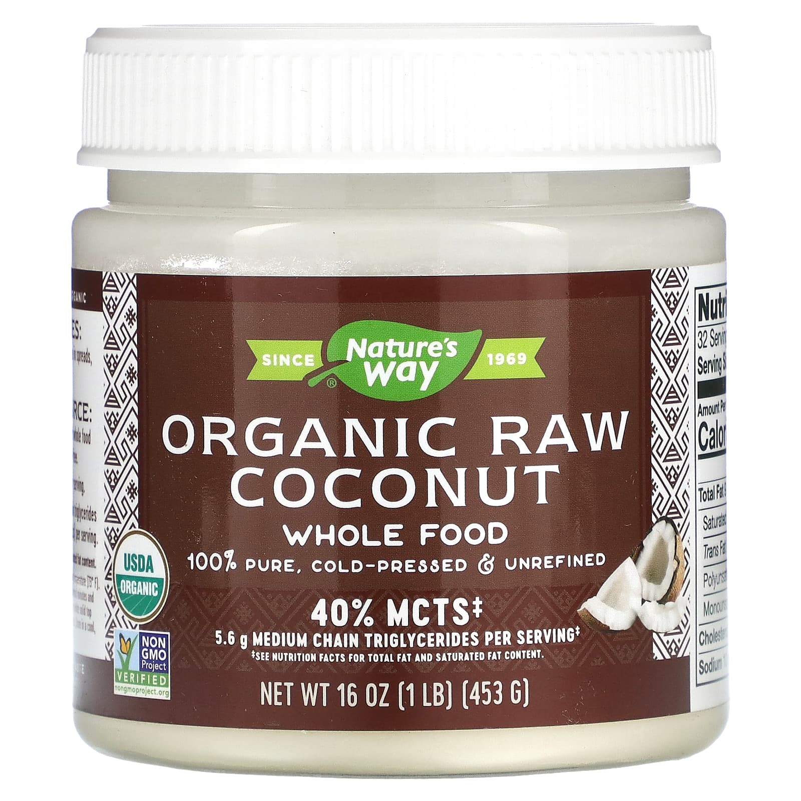 Nature S Way Organic Raw Coconut Whole Food Oz G