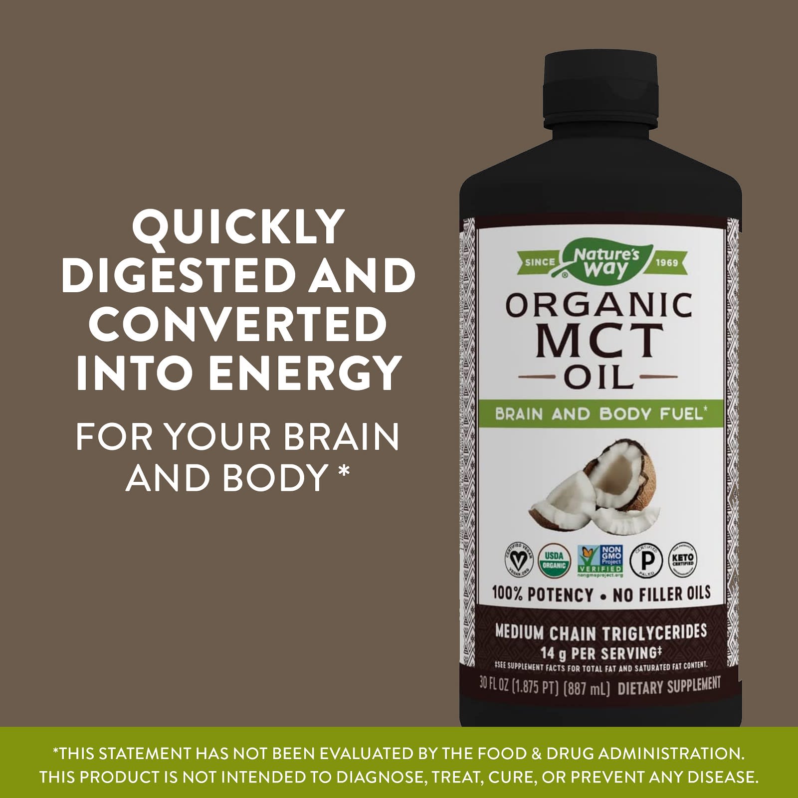 Nature S Way Organic Mct Oil Fl Oz Ml