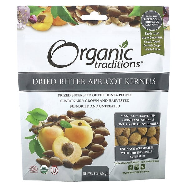 Organic Traditions Dried Bitter Apricot Kernels Oz G