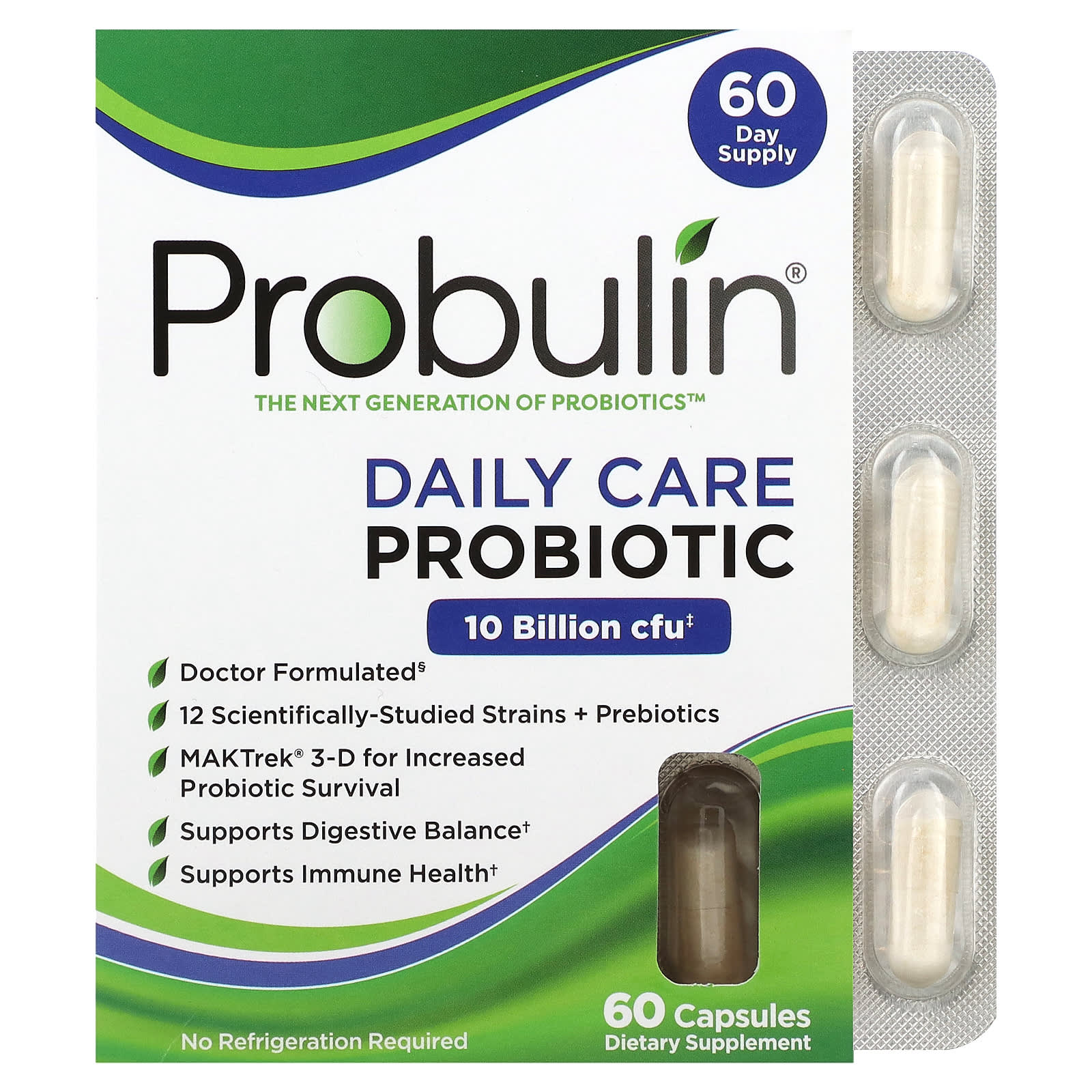 Probulin Daily Care Probiotic 10 Billion CFU 60 Capsules