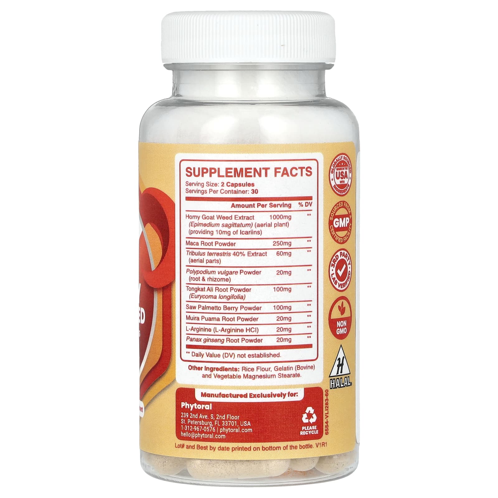 Phytoral Horny Goat Weed Mg Capsules Mg Per Capsule