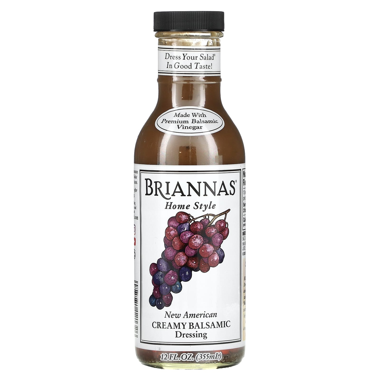 Briannas New American Creamy Balsamic Dressing 12 Fl Oz 355 Ml