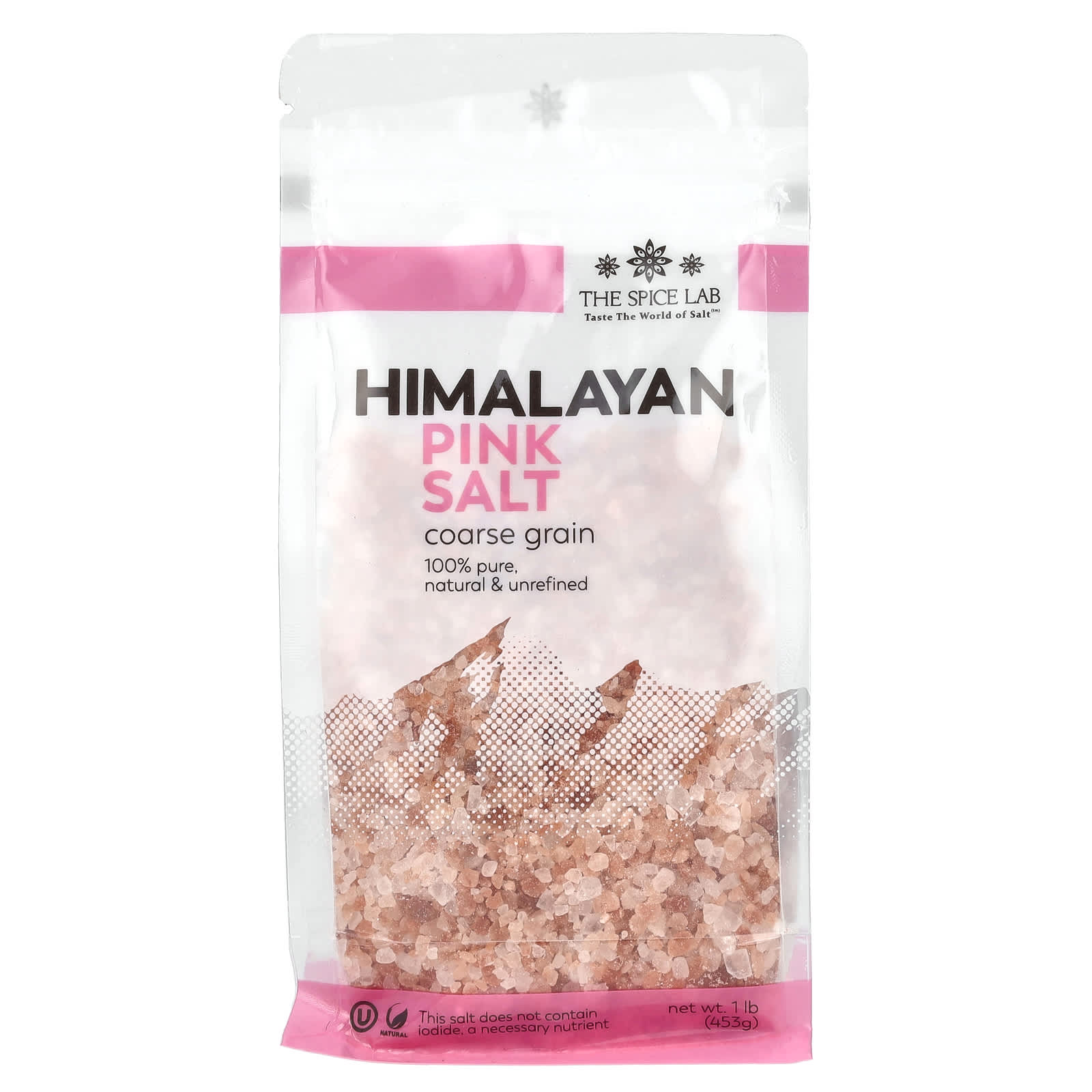 The Spice Lab Himalayan Pink Salt Coarse Grain 1 Lb 453 G