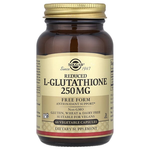 Solgar Reduced L Glutathione 250 Mg 60 Vegetable Capsules