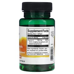 Swanson Vitamin E Mixed Tocopherols Iu Mg Softgels