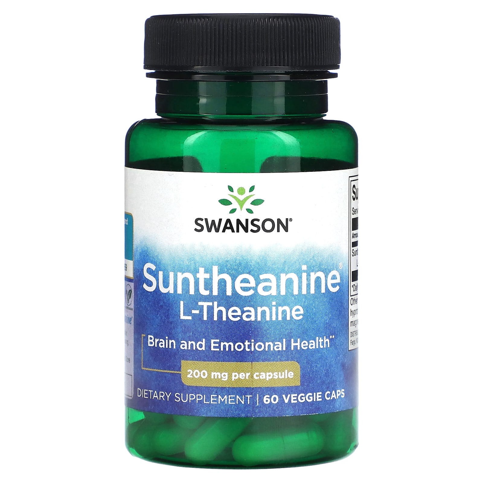 Swanson Suntheanine L Theanine Mg Veggie Caps