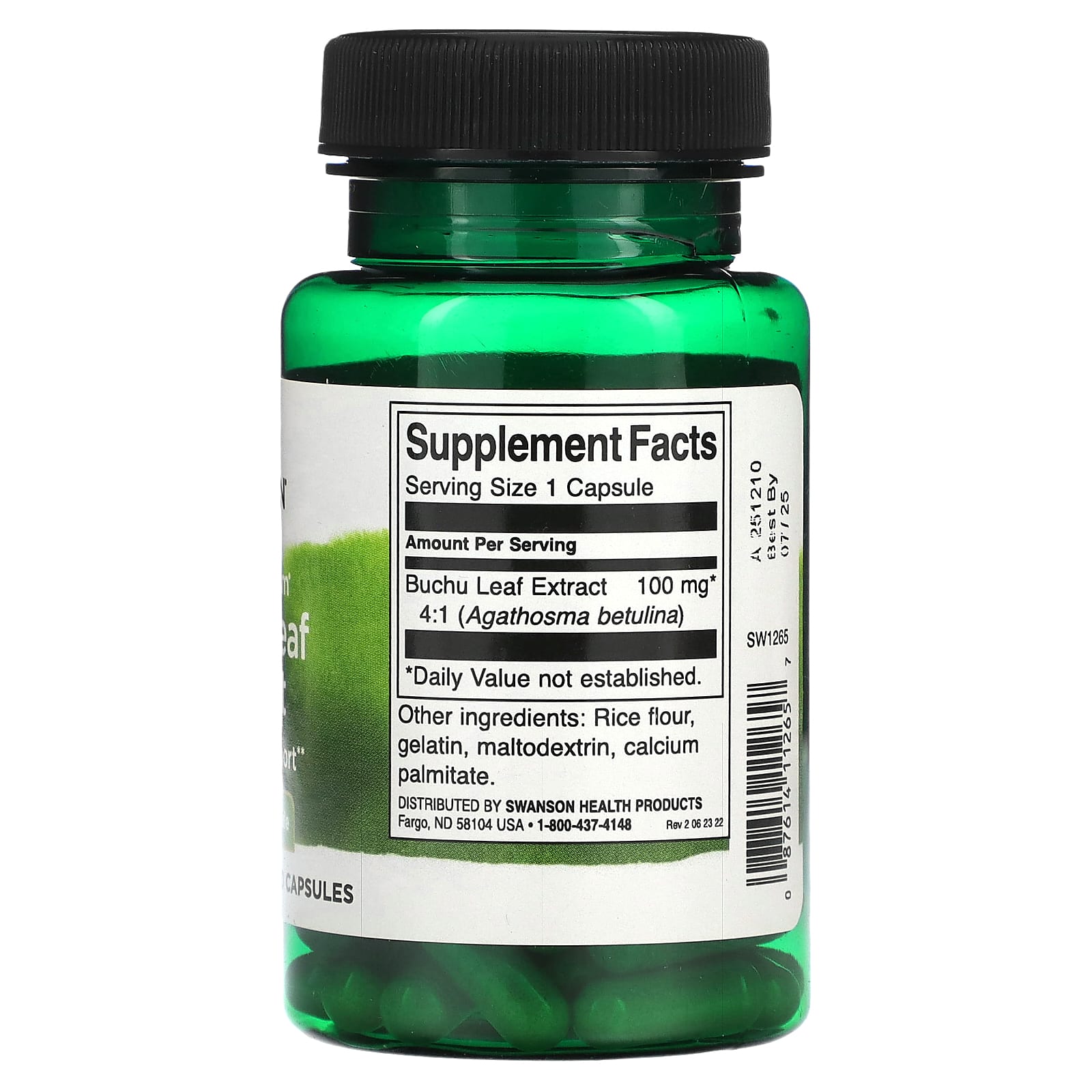 Swanson Full Spectrum Buchu Leaf Extract Mg Capsules