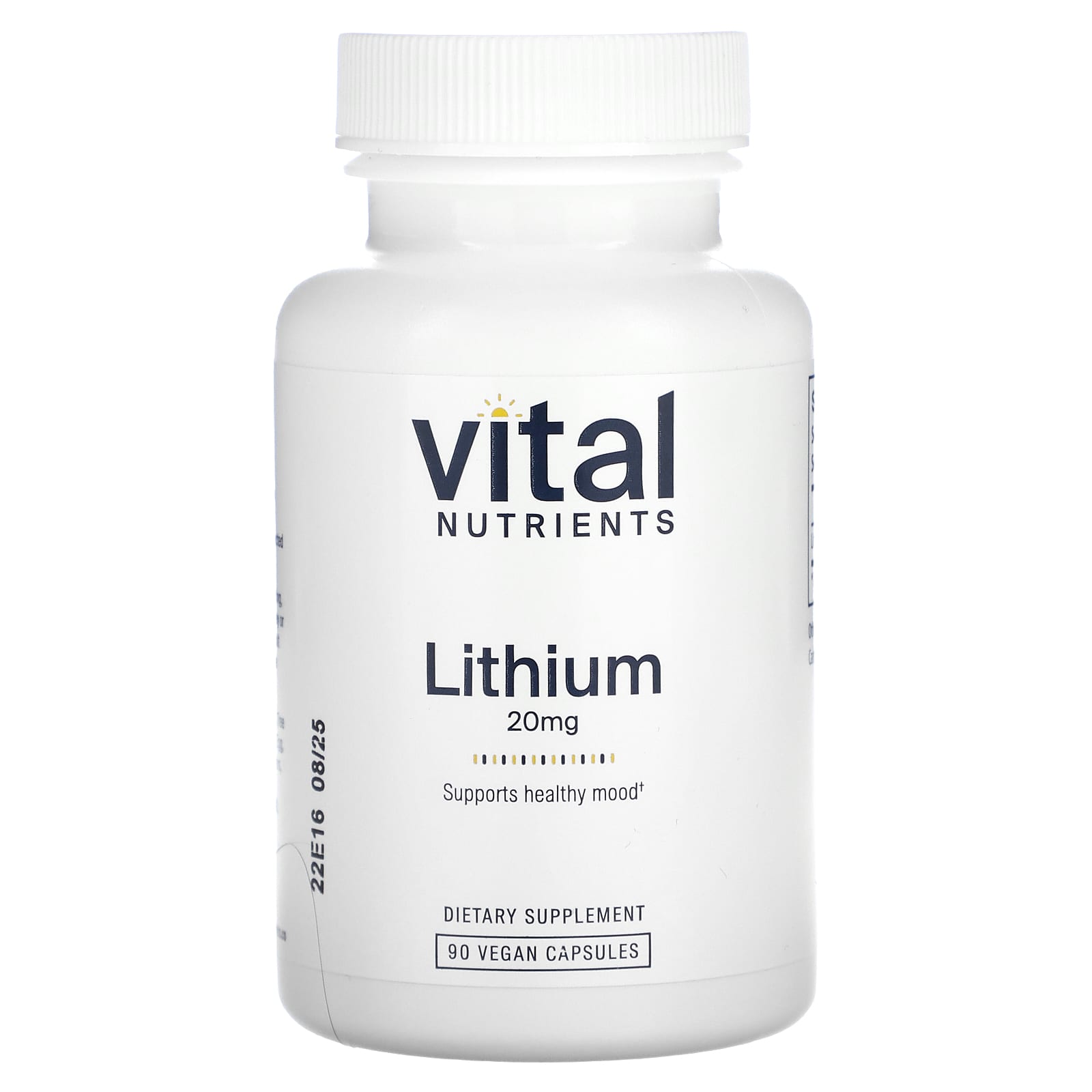 Vital Nutrients Lithium Mg Vegan Capsules