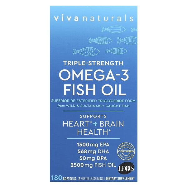 Viva Naturals Omega Fish Oil Triple Strength Mg