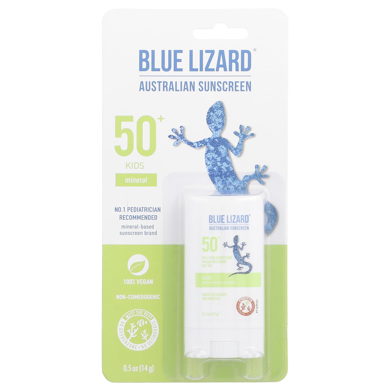 Blue Lizard Kids Stick SPF50 .5oz product package