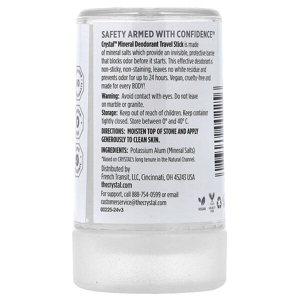 CRYSTAL, Mineral Deodorant Stick, Unscented, 1.5 oz (40 g)