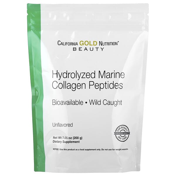 California Gold Nutrition, Hydrolyzed Marine Collagen Peptides, Unflavored, 7.05 oz (200 g)