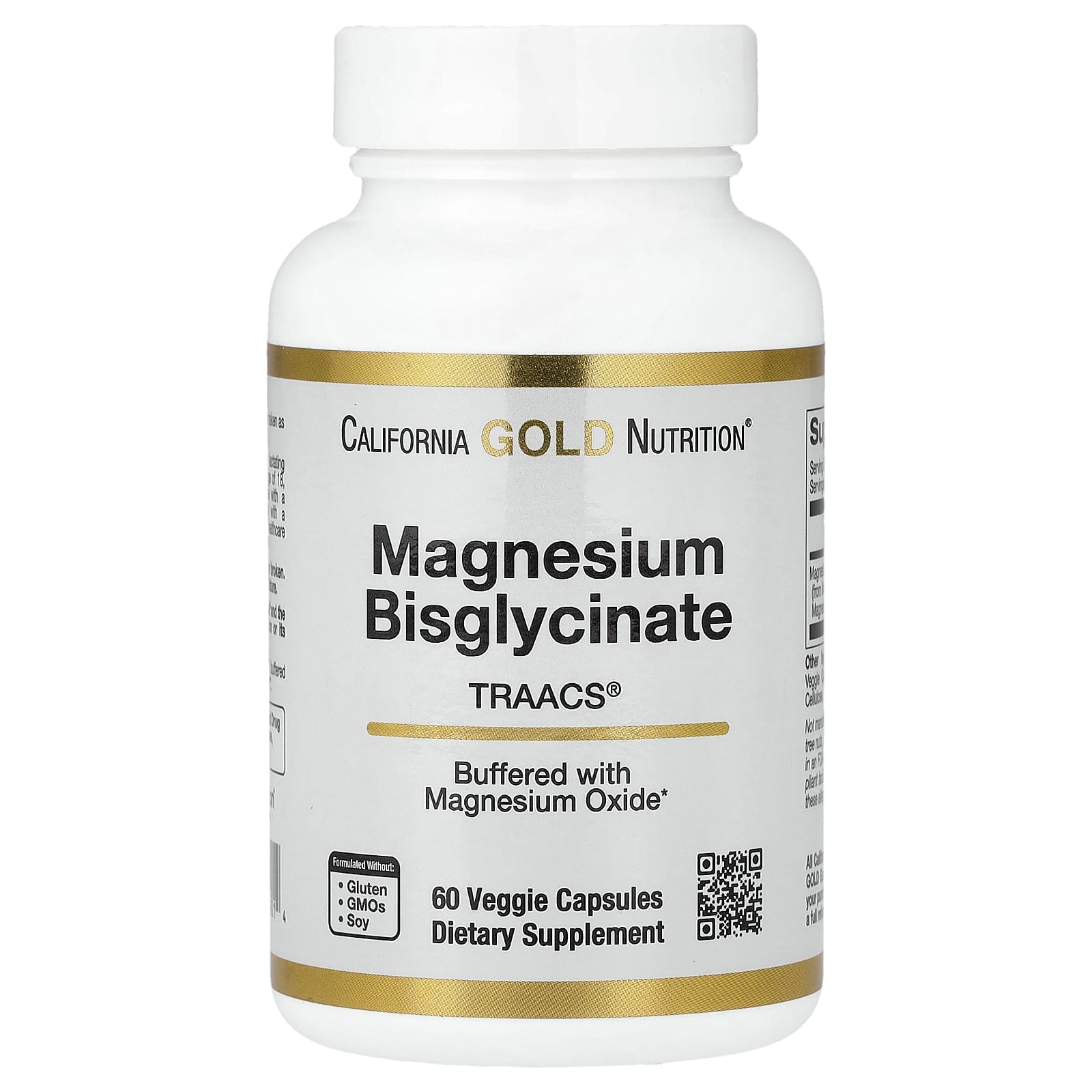 California Gold Nutrition Magnesium Bisglycinate, 60 капсул