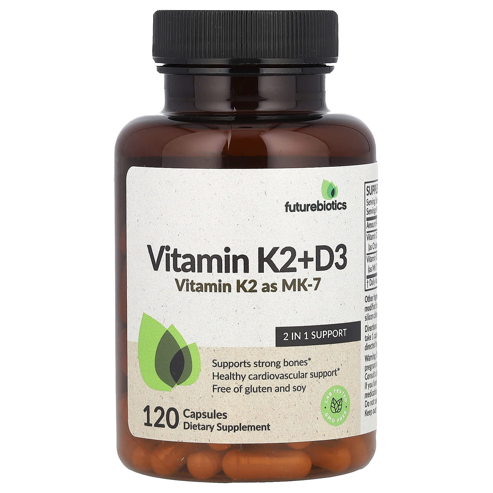 Futurebiotics, Vitamin K2 + D3, 120 капсул