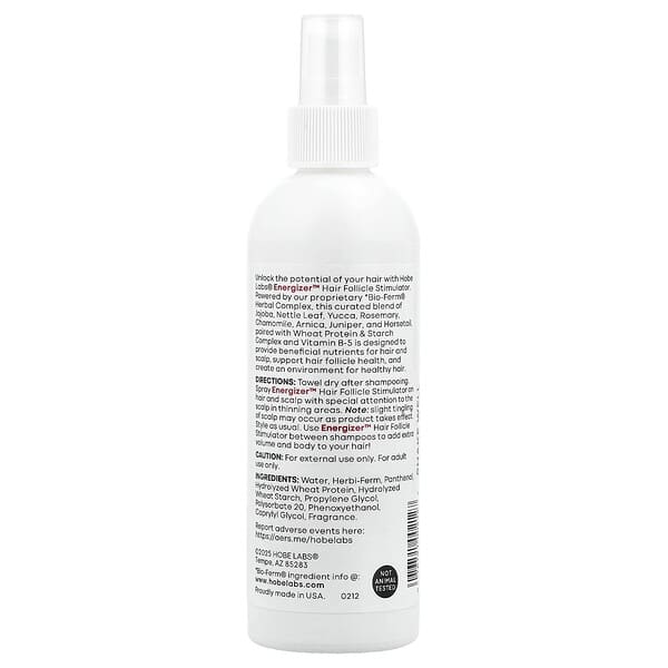 Hobe Labs, Energizer, Hair Follicle Stimulator, 8 fl oz (237 ml)