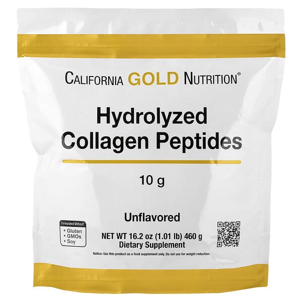 California Gold Nutrition, Hydrolyzed Collagen Peptides, Type I & III, Unflavored, 1.01 lb (460 g)