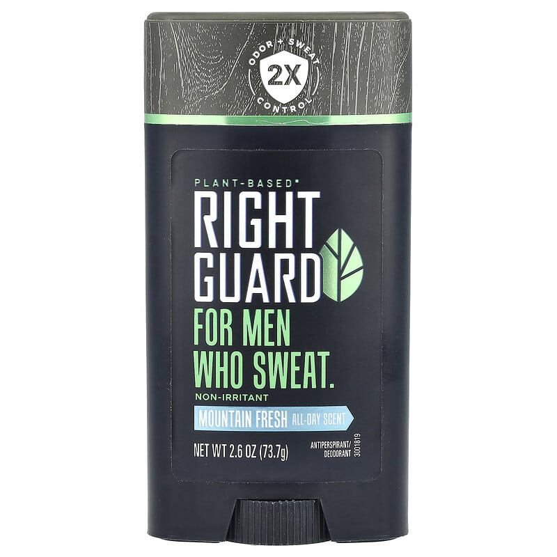 Right Guard Plant Based AP Solid Mountain Fresh 2.6oz product package
