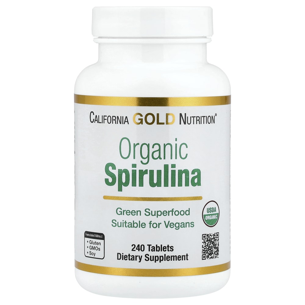 Organic Spirulina, 240 Tablets (500 mg per Tablet)