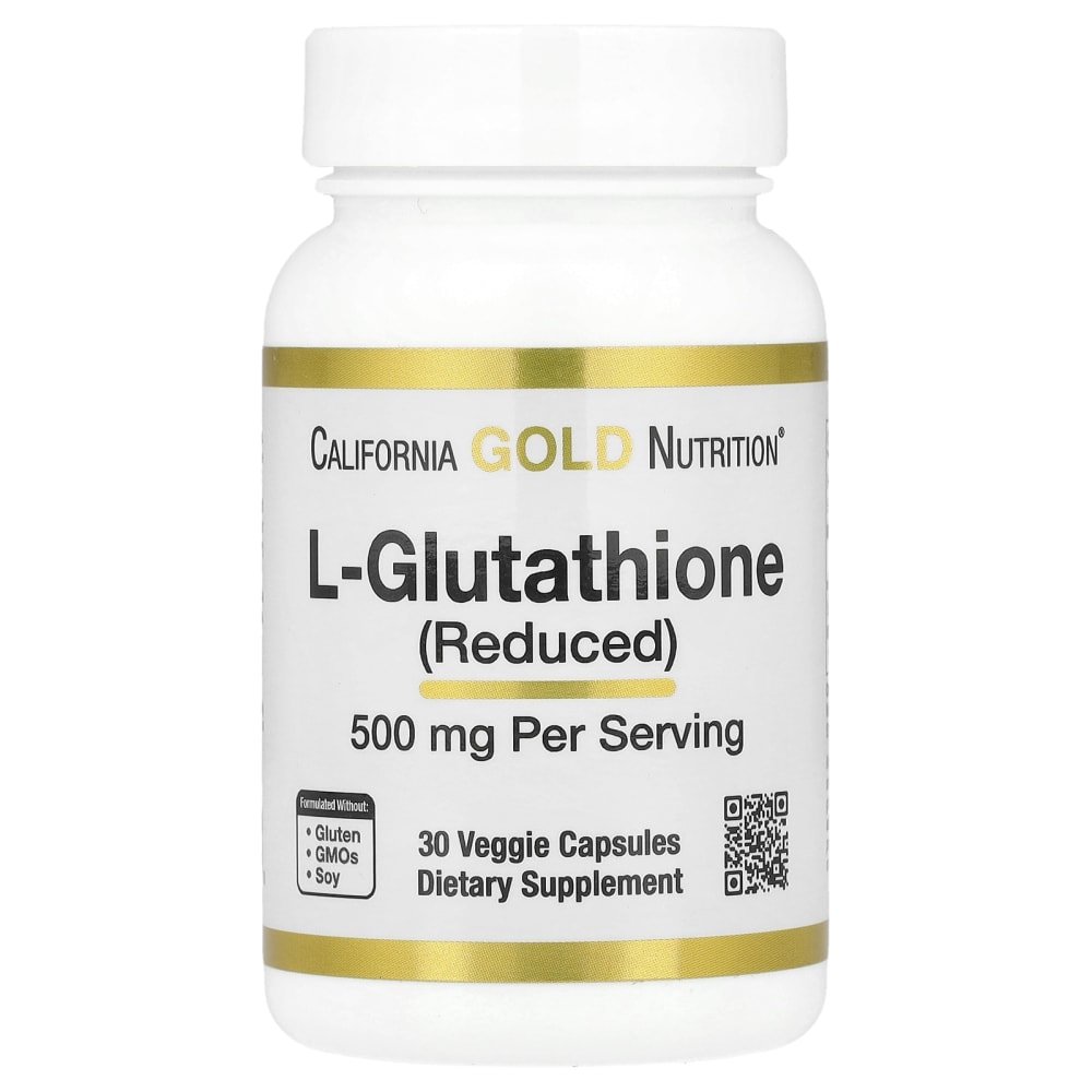 California Gold Nutrition, L-Glutathione, 500 mg, 30 Capsules