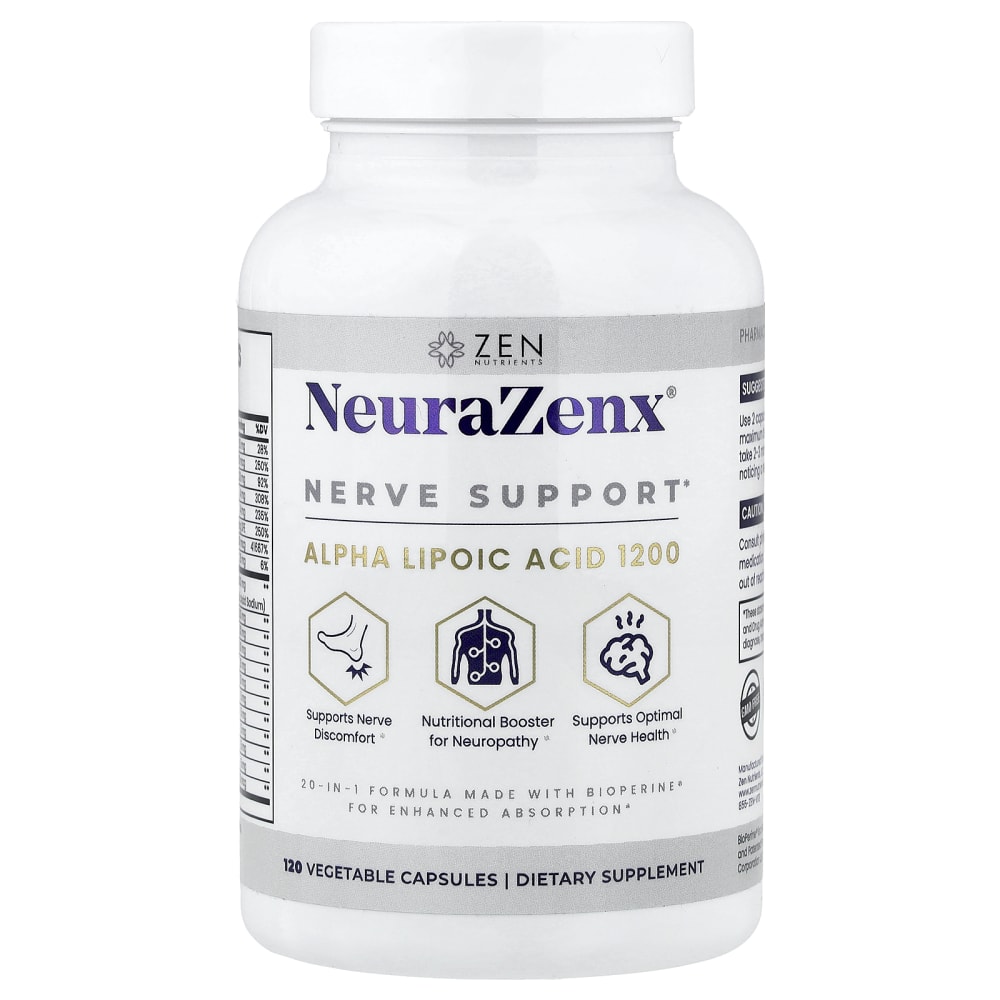 Zen Nutrients, NeuraZenx Nerve Support, 120 Veg Capsules | iHerb