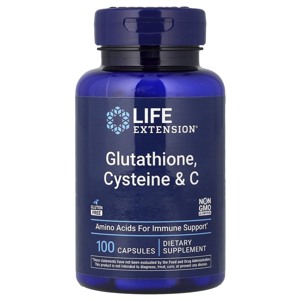 Glutathion, Cystéine & vitamine C, 100 capsules