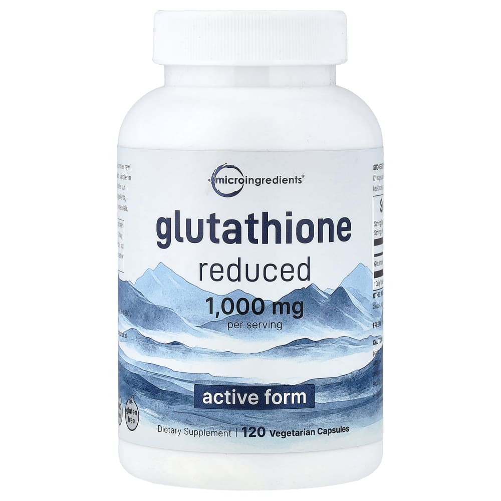 reduced form glutathione Glutathione, Reduced, 120 Vegetarian Capsules (500 mg per Capsule) Capsule count:60 Capsules GSH High Dose Injection Hair Shine