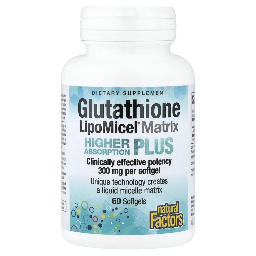 Glutathione LipoMicel Matrix, 60 Softgels (300 mg per Softgel)