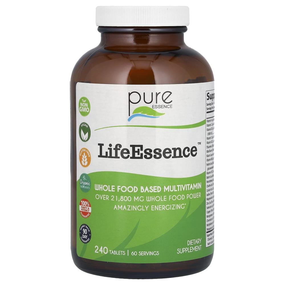 Life Essence アクティブライフシリーズ 600ml 2本セット LifeEssence（ライフエッセンス）、自然食品ベースのマルチビタミン、240粒