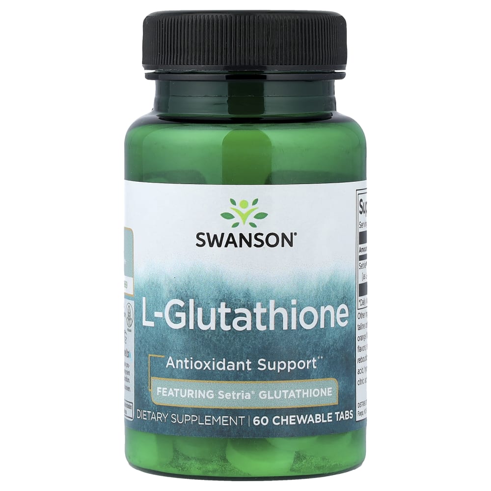L-Glutathione, 60 Chewable Tabs (50 mg per Tablet)