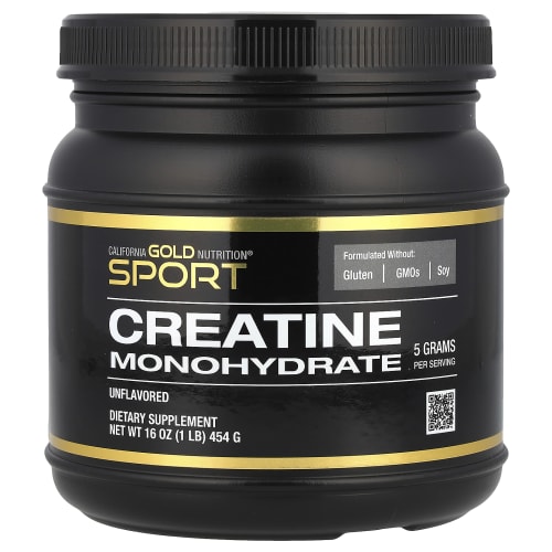 California Gold Nutrition, Sport, чистый моногидрат креатина, с нейтральным вкусом, 454 г 
