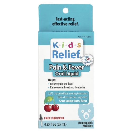 Homeolab USA, Kids Relief, жидкость для перорального применения от боли и лихорадки, для д