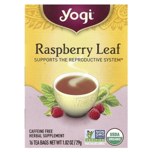 Yogi Tea, листья органической малины для женщин, без кофеина, 16 чайных пакетиков, 29 г (1