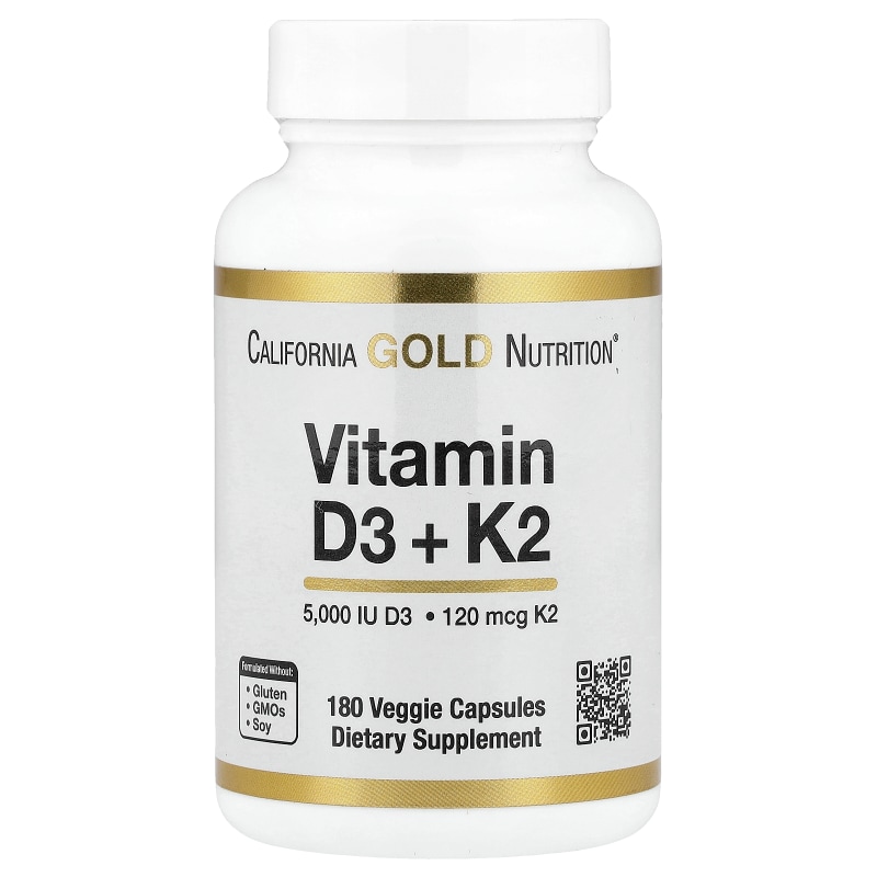 California Gold Nutrition ビタミンD3+K2 MK-7
