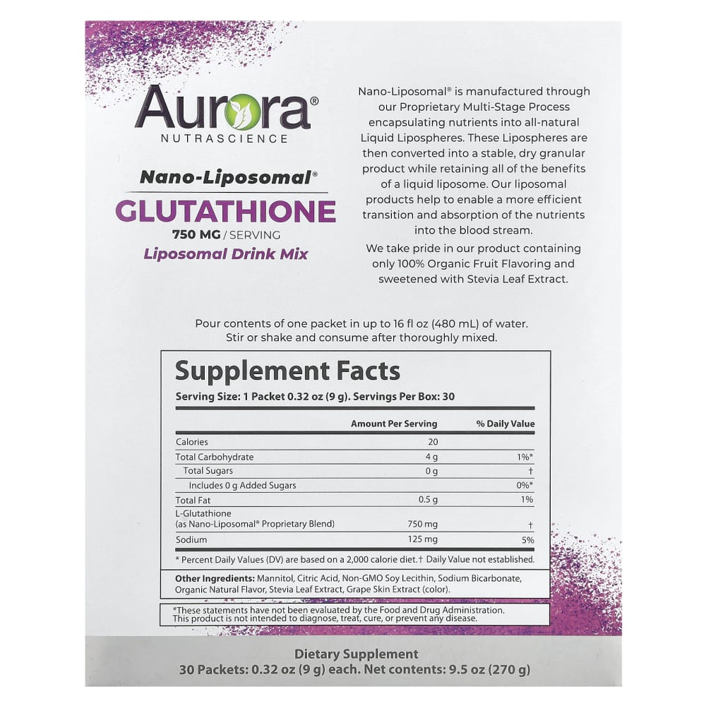 nano glutathione vs liposomal glutathione Nano-Liposomal®, Glutathione, Drink Mix, 30 Packets, 0.32 oz (9 g) Each Individual Bottle bpc-157 nasal spray reviews AOD9604:5mg Vial