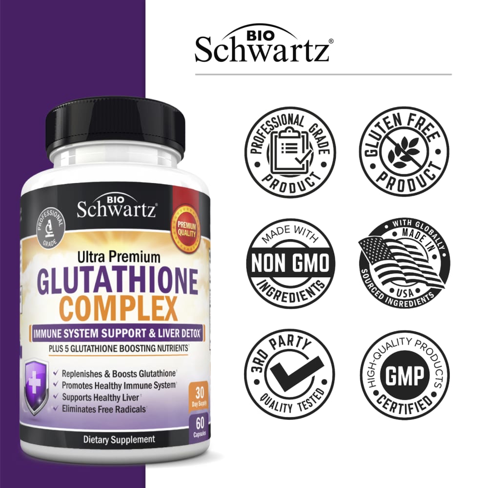 glutathione raising supplements Complex, 60 Capsules GHK-Cu Copper Peptide Serum Pack:2 Months Offer (6+2 Free) vitamin b12 for men